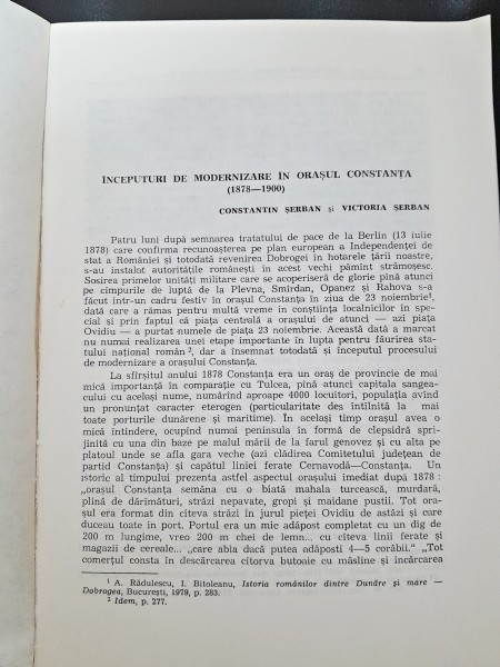 Inceputuri de modernizare in orasul Constanta - Constantin Serban, Victoria Serban