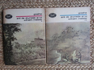 Goethe, Anii de drumeție ai lui Wilhelm Meister, 2 volume foto