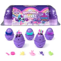 Set figurine in cosulet, Hatchimals, Alive Neon Rainbow Carton