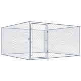 Padoc pentru c&acirc;ini de exterior, 2 x 2 x 1 m, oțel galvanizat