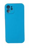 Huse silicon antisoc cu microfibra interior Iphone 12 Albastru Ocean, Husa