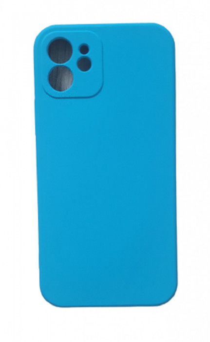 Huse silicon antisoc cu microfibra interior Iphone 12 Albastru Ocean