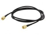 Cablu SMA 50&Omega; 1m Negru Drept