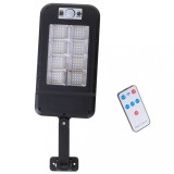 Lampa stradala solara cu 128 LED, senzor de miscare si telecomanda