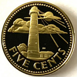 BARBADOS 5 CENTS 1974 PROOF