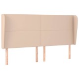 Cumpara ieftin Tablie pat cu aripioare cappuccino 203x23x118/128 cm piele eco