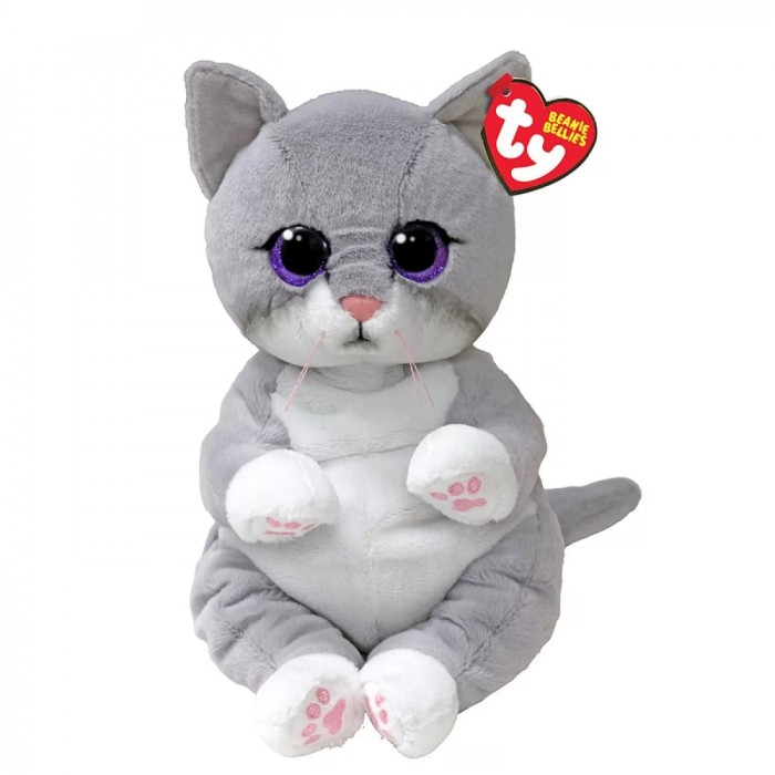 Plus Ty 24cm Beanie Bellies Pisicuta Gri Morgan