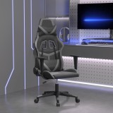 VidaXL Scaun de gaming de masaj, negru și gri, piele ecologică 345427