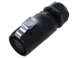 Conector circular mufă mamă 5 pini 5A 250V IP67 drept LUTRONIC
