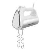 Mixer de mana HM-DC800WH , 800 W, motor dc, 6 viteze + turbo, Alb cu decoratiuni inox