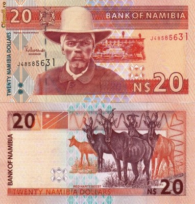 NAMIBIA 20 dollars ND 2002 UNC!!! foto