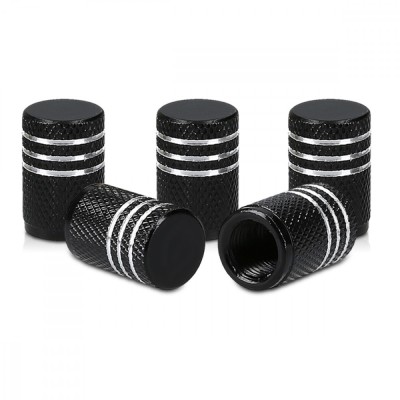 Set 5 Capace pentru valva , Kwmobile, Negru, Metal, 41665.91 foto