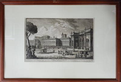 Giuseppe Vassi (1710-1782) - Giardino Pontificio sul Quirinale, Gravura, 1786 foto