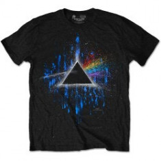 Tricou Unisex Pink Floyd: Dark Side Of The Moon Blue Splatter foto