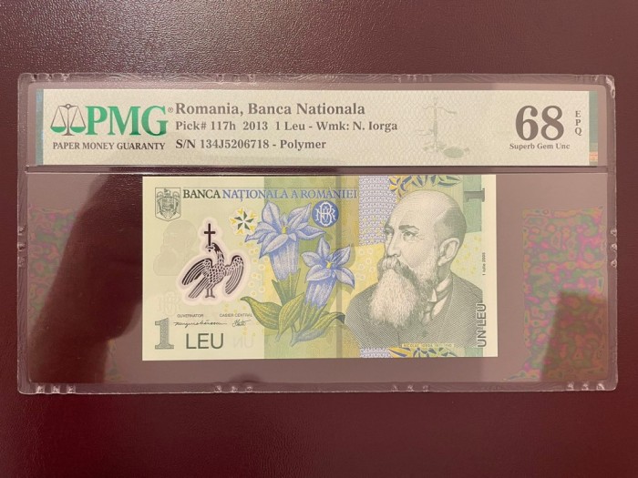 Romania 1 leu 2013 pick 117h grad 68 pmg