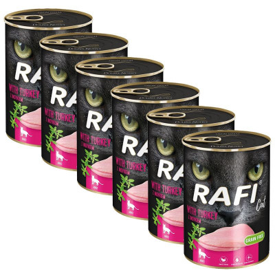 Rafi Cat Adult Pat&amp;eacute; with Turkey 6 x 400 g foto