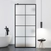 Paravan dus walk-in Aqua Roy Black, model Mode negru, sticla 8 mm mata, securizata, anticalcar, 70x195 cm