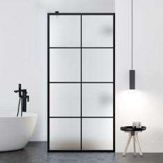 Paravan dus walk-in Aqua Roy Black, model Mode negru, sticla 8 mm mata, securizata, anticalcar, 70x195 cm