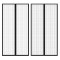 Perdea anti insecte cu benzi scai, 210 x 100 cm, 2 buc, negru