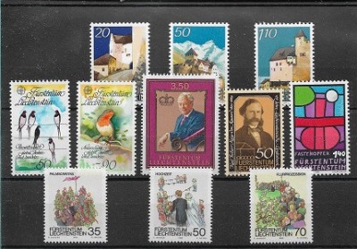 C4054 - Liechtenstein lot timbre nestampilate mnh foto