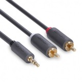 2 RCA male to 3.5mm Audio Jack male cable-Lungime 1.5 Metri, Ugreen