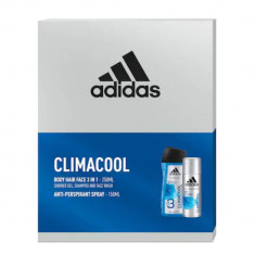 Set 2 Cosmetice Barbati Adidas ClimaCool, Antiperspirant Spray 150 ml, Gel de Dus 3 in 1 250 ml, Set Ingrijire Corporala Barbati, Set Igiena Corporala foto