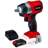 Einhell TE-CW 18 Li PXC + Starter Kit - Masina de insurubat cu impact 215 Nm + Set 1 acumulator si incarcator Li-Ion 18 V 2.5 Ah