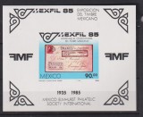 MEXIC 1985 EXPOZITIA FILATELICA MEXIFIL MI. BL28 MNH