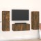vidaXL Set dulapuri TV, 3 piese, stejar fumuriu, lemn prelucrat 3120233