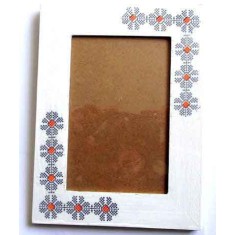Rama cu stele cu portocaliu si negru, rama de lemn 33026