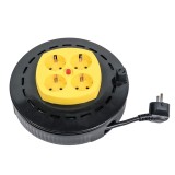 Prelungitor electric cu tambur 15 m, 4 prize si protectie MK