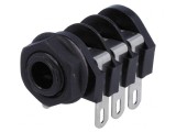 Soclu Jack 6.3mm Mamă Stereo cu &Icirc;ntrerupător Triplu