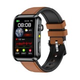 Cumpara ieftin Smartwatch iSEN TK77 Maro, Piele, 1.57 HD, ECG, Micro-Examinare, Risc Glicemie, Acid Uric Lipide, Apel BT, Asistent Vocal, Lanterna, SOS, 250mAh