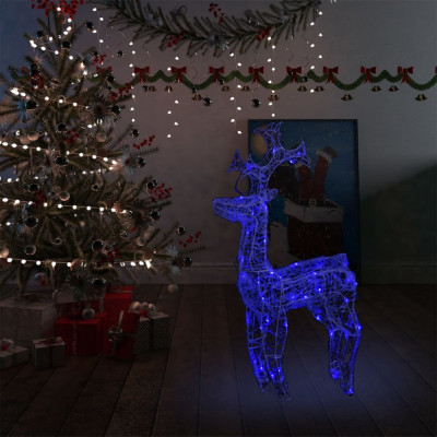 vidaXL Decorațiune de Crăciun ren, 90 leduri, 60x16x100 cm, acril foto