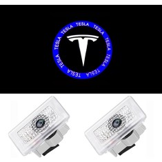 Set de 2 Lampi Led Logo Xentech Light Portiere / usi Tesla