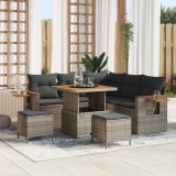 VidaXL Set de canapele pentru grădină Manual 8 pcs Gri 80 x 80 x 71 cm