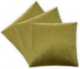 Set de 3 fete de perna CALIYO, catifea, verde maslina, 50 x 50 cm