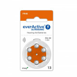 Baterii EverActive Ultrasonic 13 PR48 Zinc-Aer 1,45V Pentru Aparate Auditive Set 6 Baterii