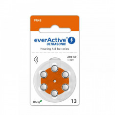 Baterii EverActive Ultrasonic 13 PR48 Zinc-Aer 1,45V Pentru Aparate Auditive Set 6 Baterii