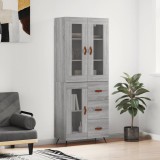 vidaXL Dulap &icirc;nalt, gri sonoma, 69,5x34x180 cm, lemn compozit
