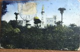 CPISTR7 Ilustrata Egipt Alexandria Moschee Stampila Papazoglou Tranzit / Vintage Egypt Postcard Alexandria Mosque Stamp Papazoglou Circulated