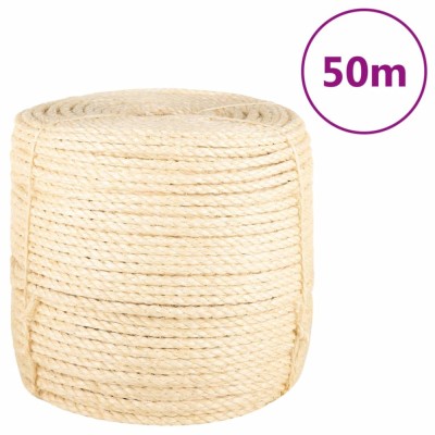 vidaXL Fr&amp;acirc;nghie, 50 m, sisal 100%, 8 mm 155018 foto