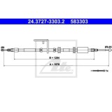 Cablu frana mana Land Rover Freelander 2 (Lf, Fa) Ate 24372733032, parte montare : stanga, spate