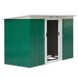 Casuta de gradina pentru depozitare unelte, otel, verde, 280x130x172 cm GartenVIP DiyLine, ART