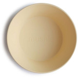 Mushie Round Dinnerware Bowl bol Pale Daffodil 2 buc