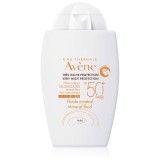 Av&egrave;ne Sun Min&eacute;ral fluid protector fără filtre chimice SPF 50+ 40 ml