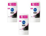 Set 3 antiperspirante Black &amp; White Invisible Clear, Nivea, Testat dermatologic, Fara alcool, 48 h, 3 x 50 ml