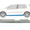 Prag VW GOLF 5 (1K), 10.2003-05.2009, model Hatchback 5 Usi, KLOKKERHOLM, partea stanga, protectie
