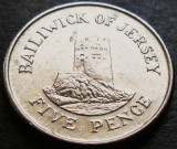 Moneda 5 PENCE - JERSEY, anul 1990 * cod 2560
