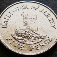 Moneda 5 PENCE - JERSEY, anul 1990 * cod 2560